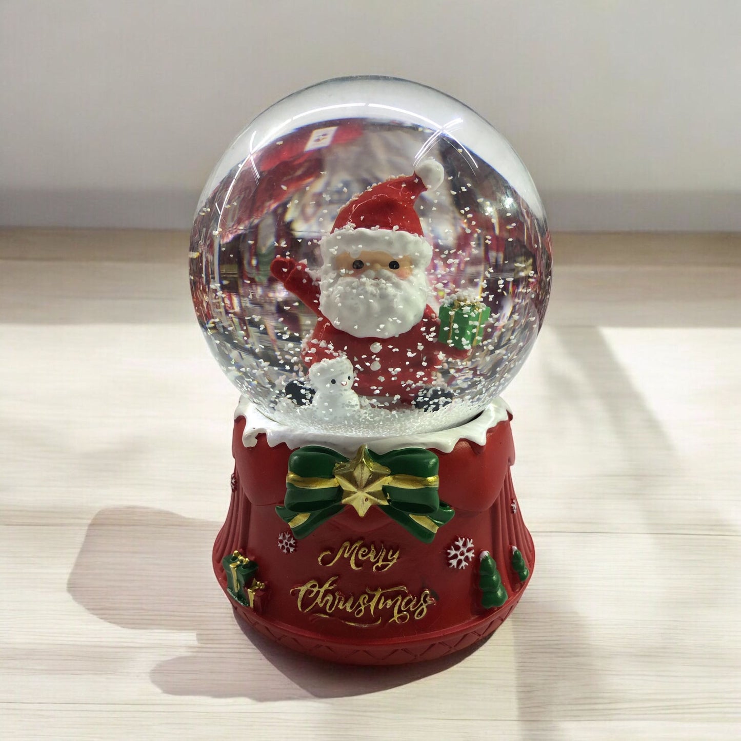 Decorazioni natalizie: Palla di neve con luci e led (20cm)