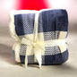 Plaid matrimoniale fiocco morbidone - Blu navy