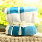 Plaid matrimoniale fiocco morbidone - Celeste