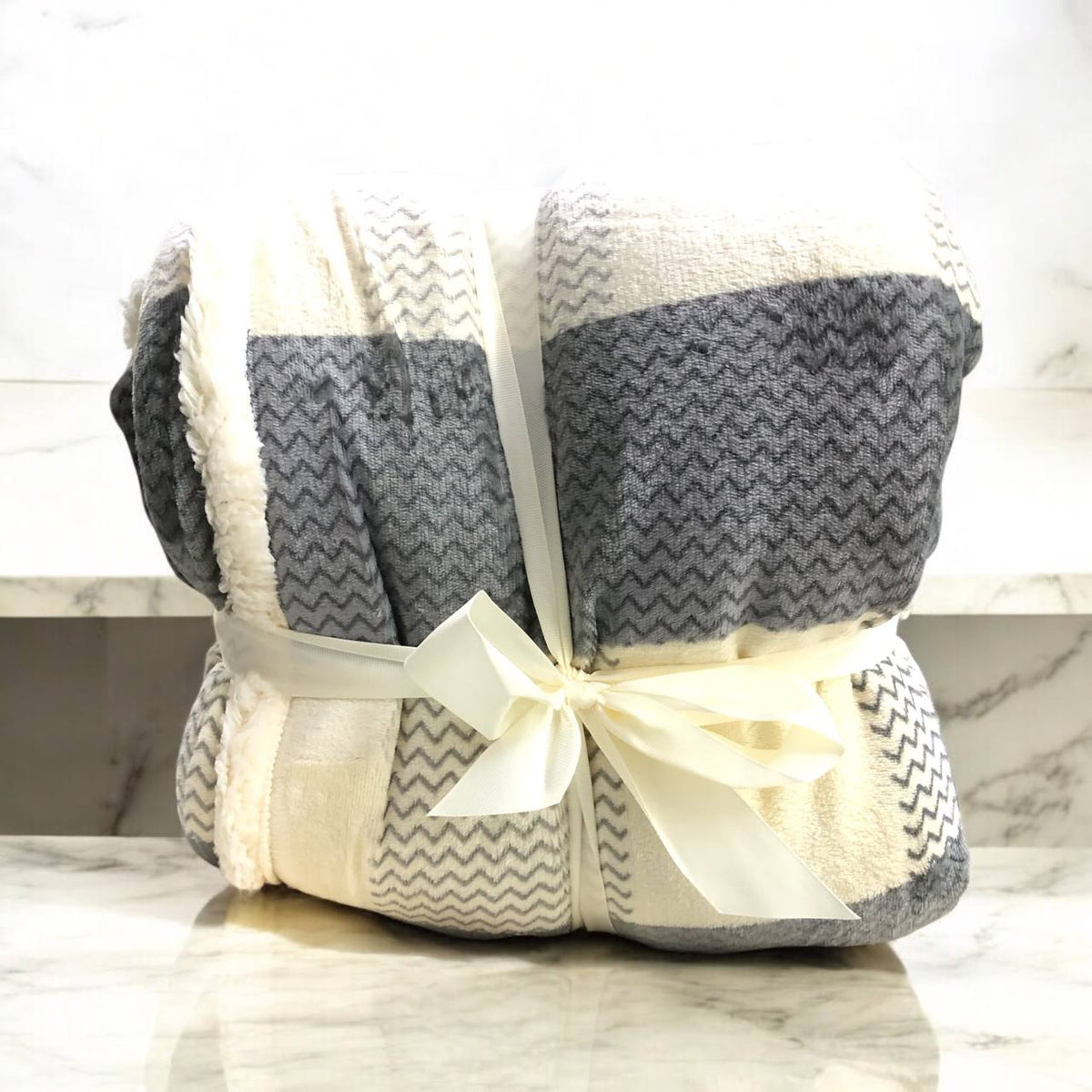 Plaid matrimoniale fiocco morbidone - Beige 4