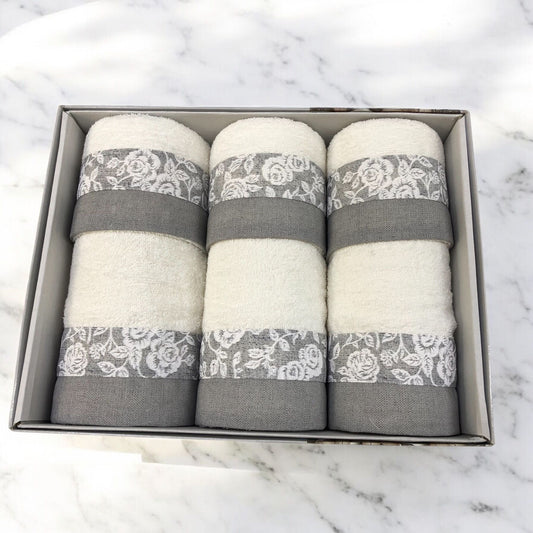 Set asciugamani  3 pezzi viso 3 pezzi ospite - TORTORA
