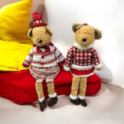 Teddy decorativo seduto: Orsacchiotto e Orsacchiotta 60cm