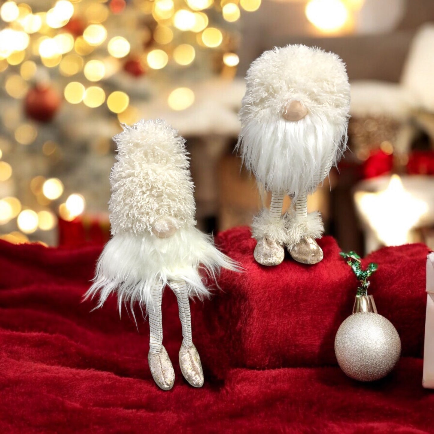 Gnomo peluche natalizio decorativo varie misura 40cm e 30cm