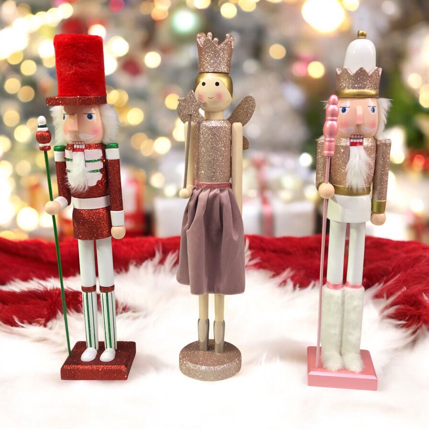 Soldatino schiaccianoci 55cm (Re rosso - Re oro - Fatina)