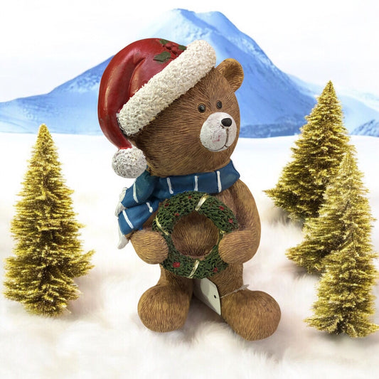 Decoraizone natalizia: orsetto in resina 20cm