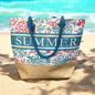 Borsa mare in tessuto - HELLO SUMMER - CORALLO 2-SKU0774