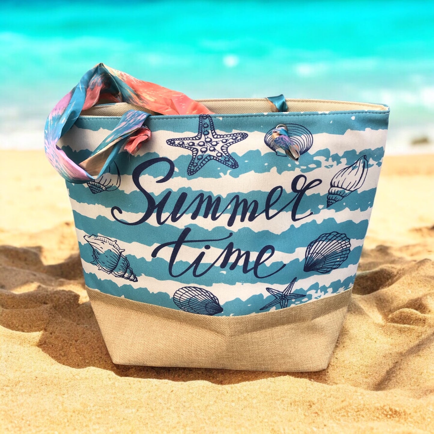 Borsa mare in tessuto - HELLO SUMMER - SUMMER TIME-SKU0776