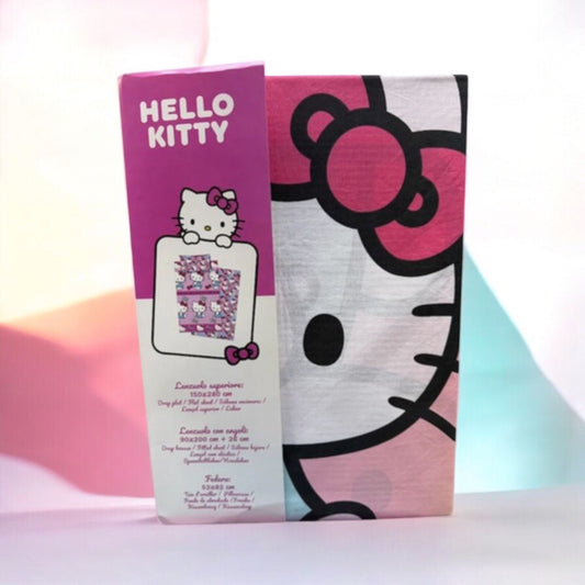 COMPLETO LETTO 3 PEZZI HELLO KITTY- SINGOLO-SKU554543