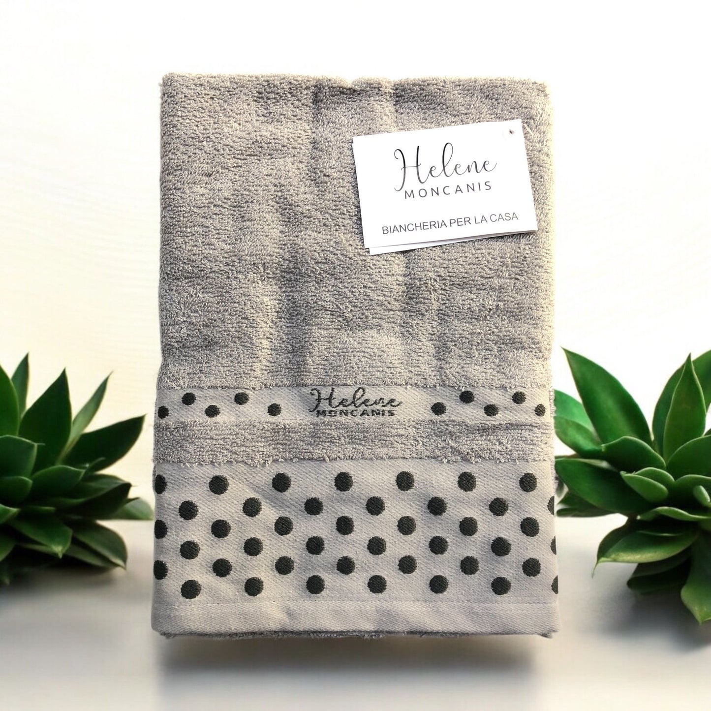 Set asciugamani 1+1 100% spugna - grigio-SKU5588