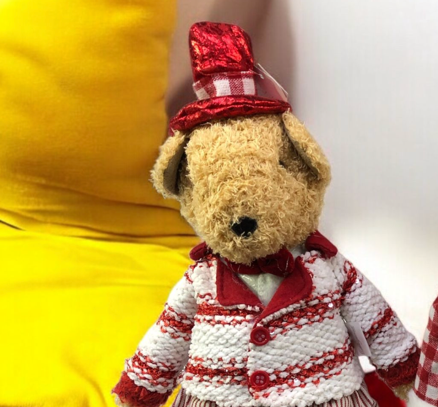 Teddy decorativo seduto: Orsacchiotto e Orsacchiotta 60cm