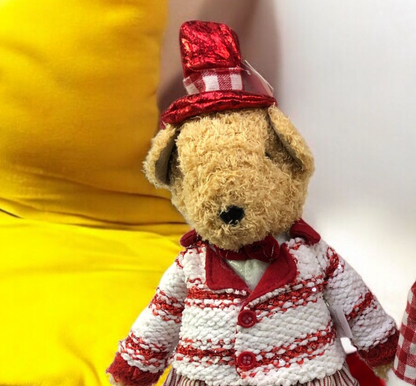 Teddy decorativo seduto: Orsacchiotto e Orsacchiotta 60cm