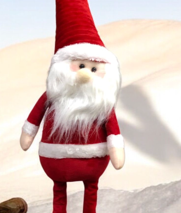 Decorazione natalizia: ORSETTO E BABBO NATALE IN PIEDI 75CM