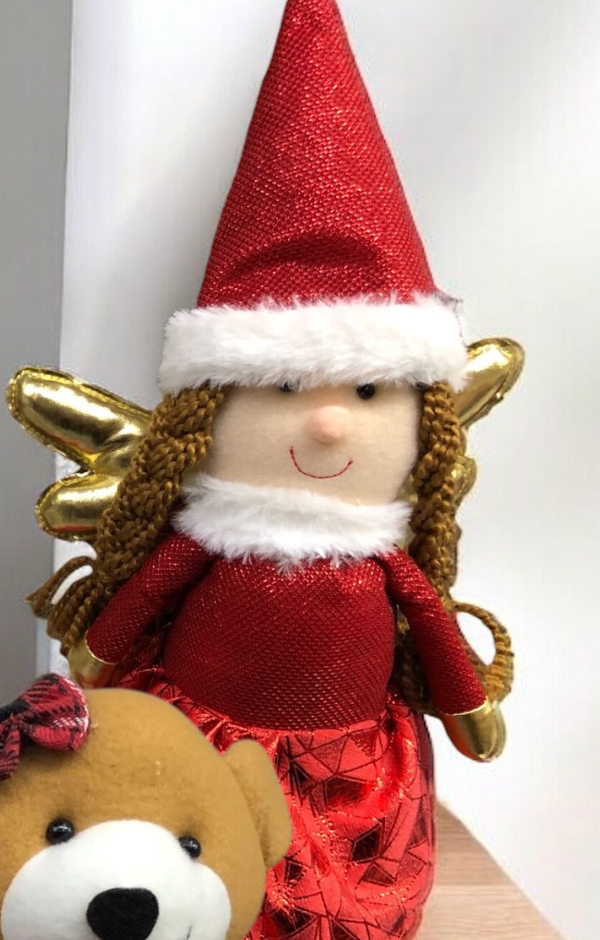 Fermaporte natalizi: Gatto - Pupazzo di neve - Fatina - Gnomo bianco - Orsacchiotta